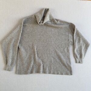 Free People Swim Too Deep Turtleneck Sweater Ribbed Oversized Drop Shoulder L